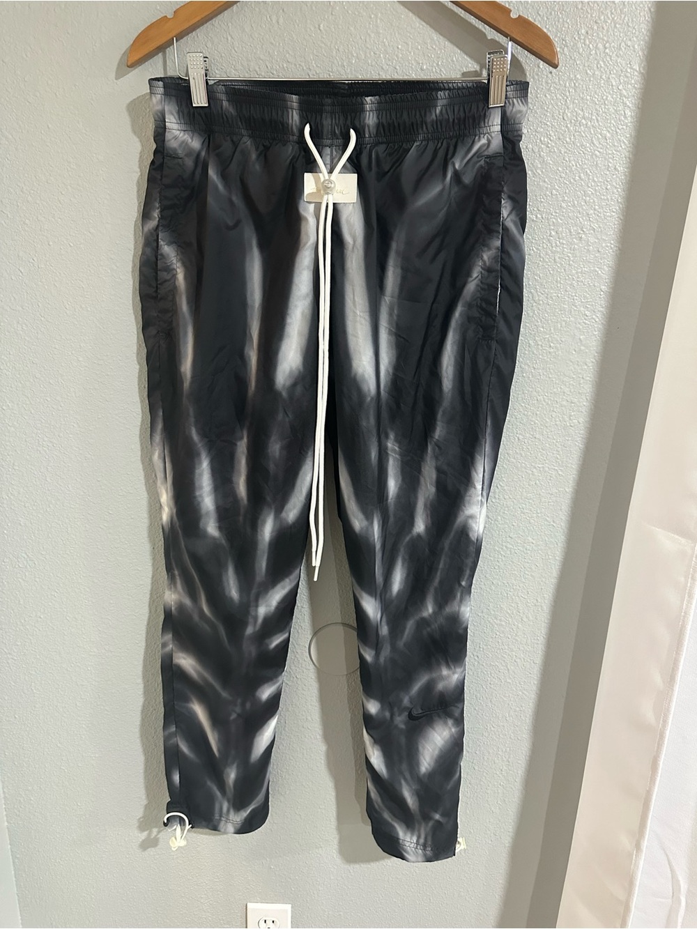 NIKE X FEAR OF GOD all over print pants  black and sail colorway